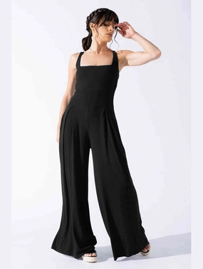 CASUAL LOOSE WIDE LEG JUMPSUITS FOR WOMEN_CWSJS0458 Compression Fit Engineering MultiPanel Design
