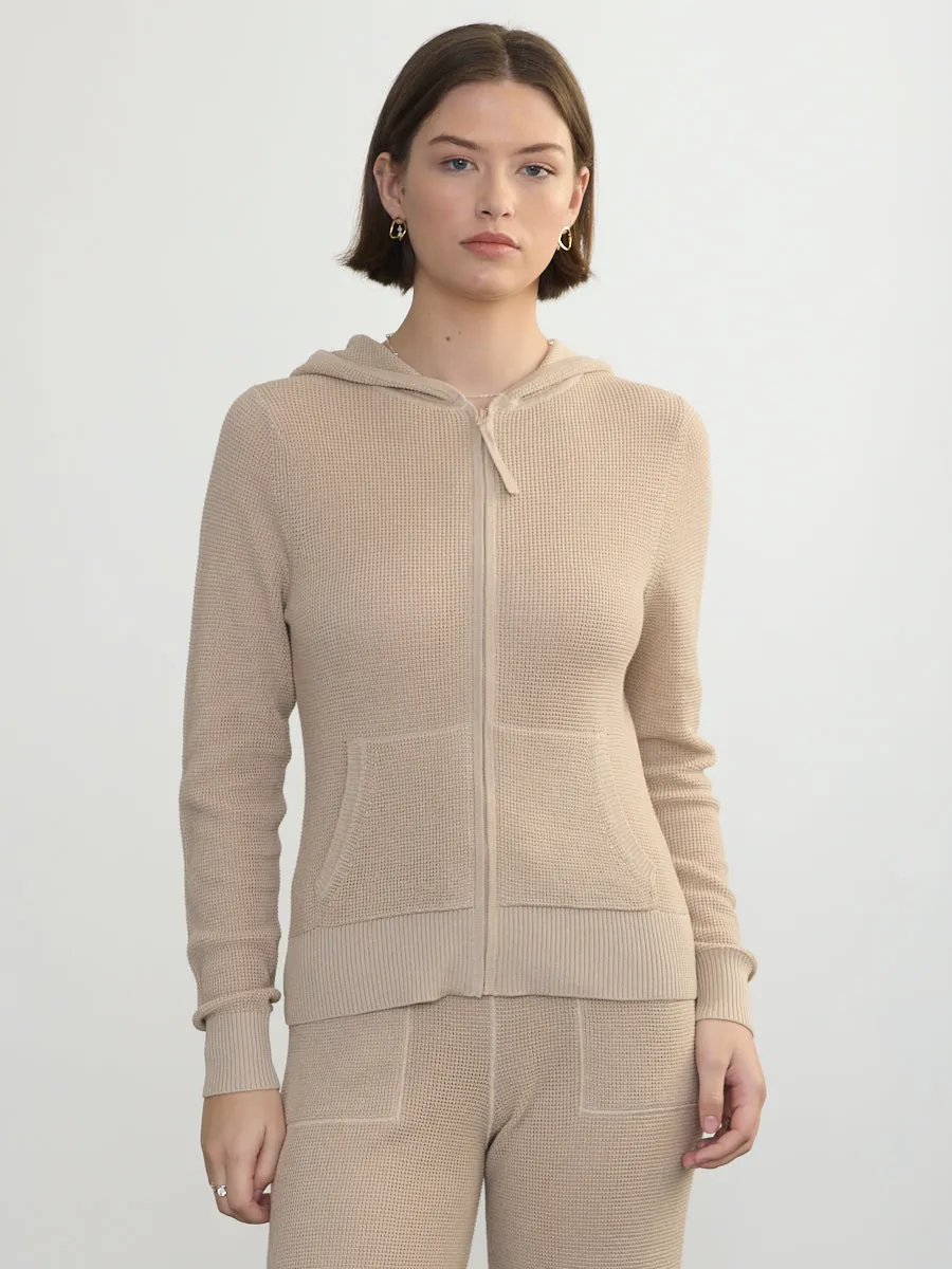 Breathable mesh Sustainable Textile THERMAL HOODIE