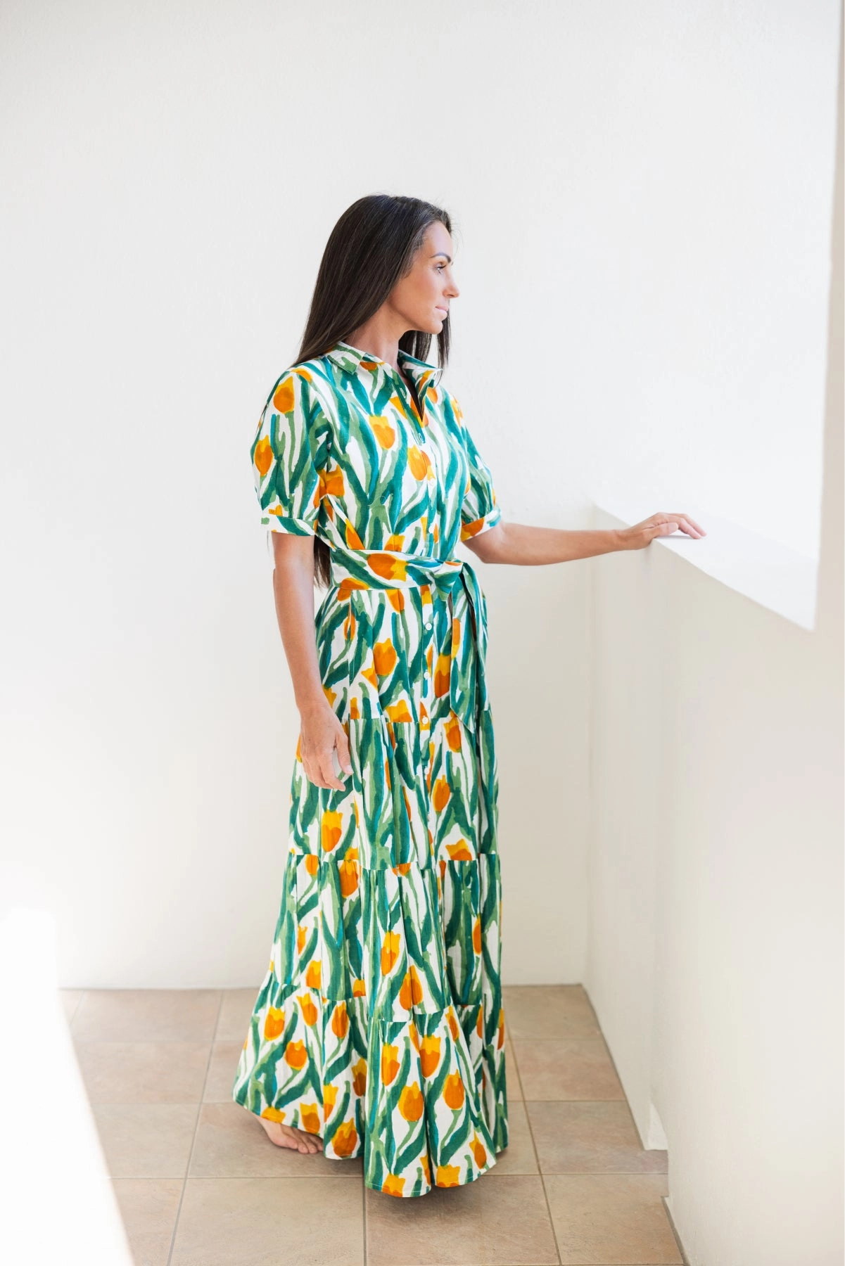 Fresh Mood Glamorous look Hampton Dress Yellow Tulips