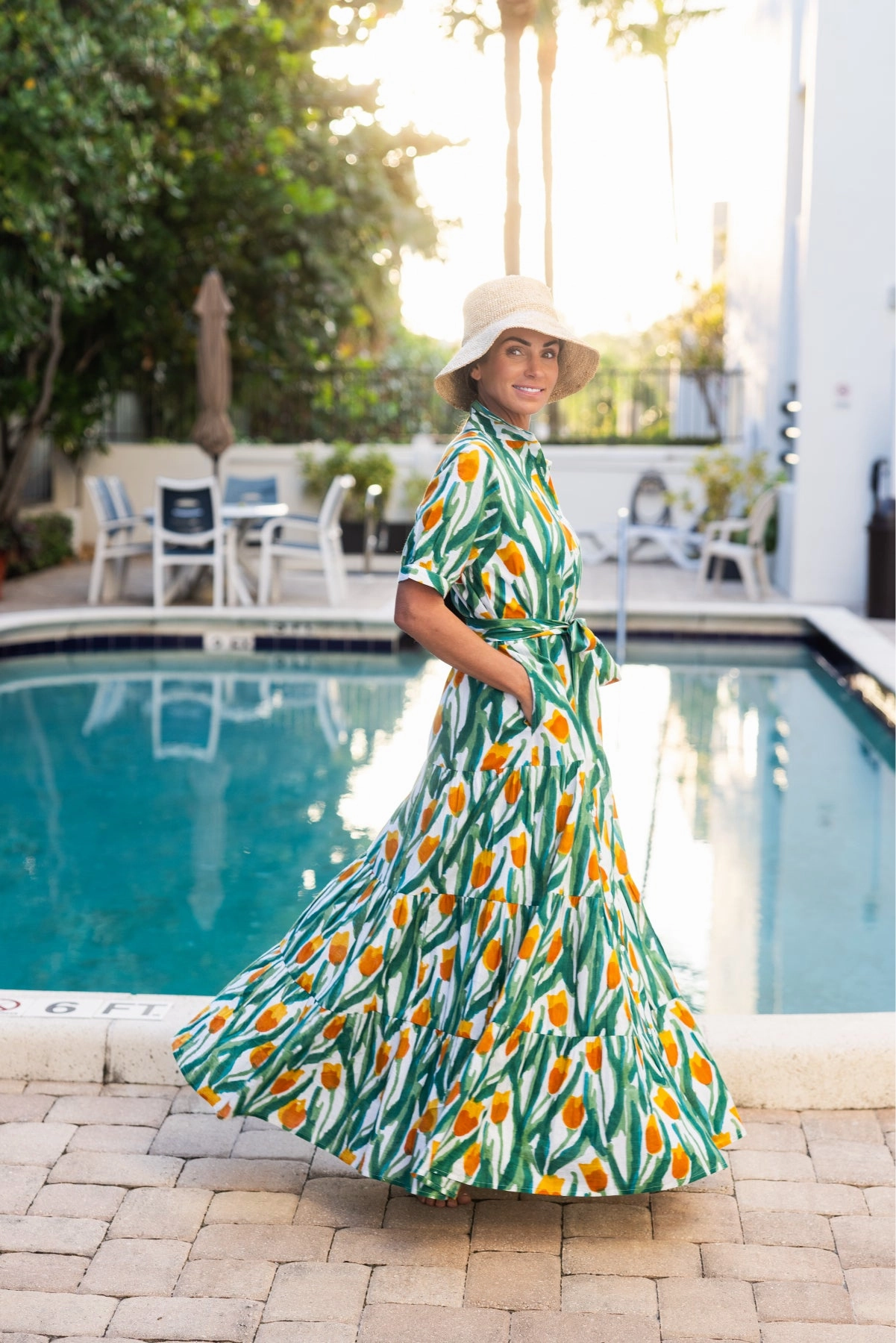 Noble Glow Hampton Dress Yellow Tulips