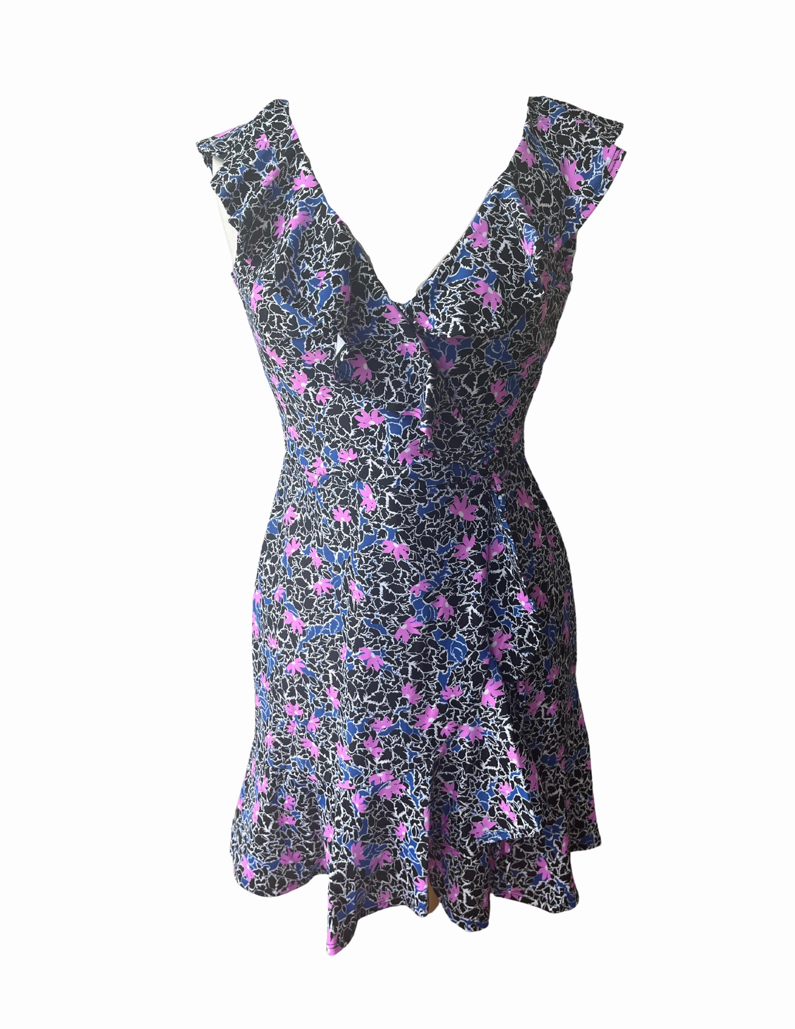 Soft Fashion Naples Faux Wrap Dress Scaevola Orchid/Black