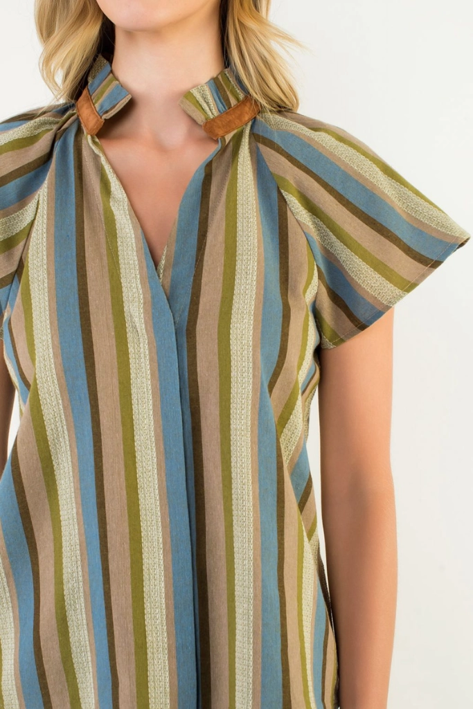 ElasticTrimming SoftKnit Nellie Stripe Top