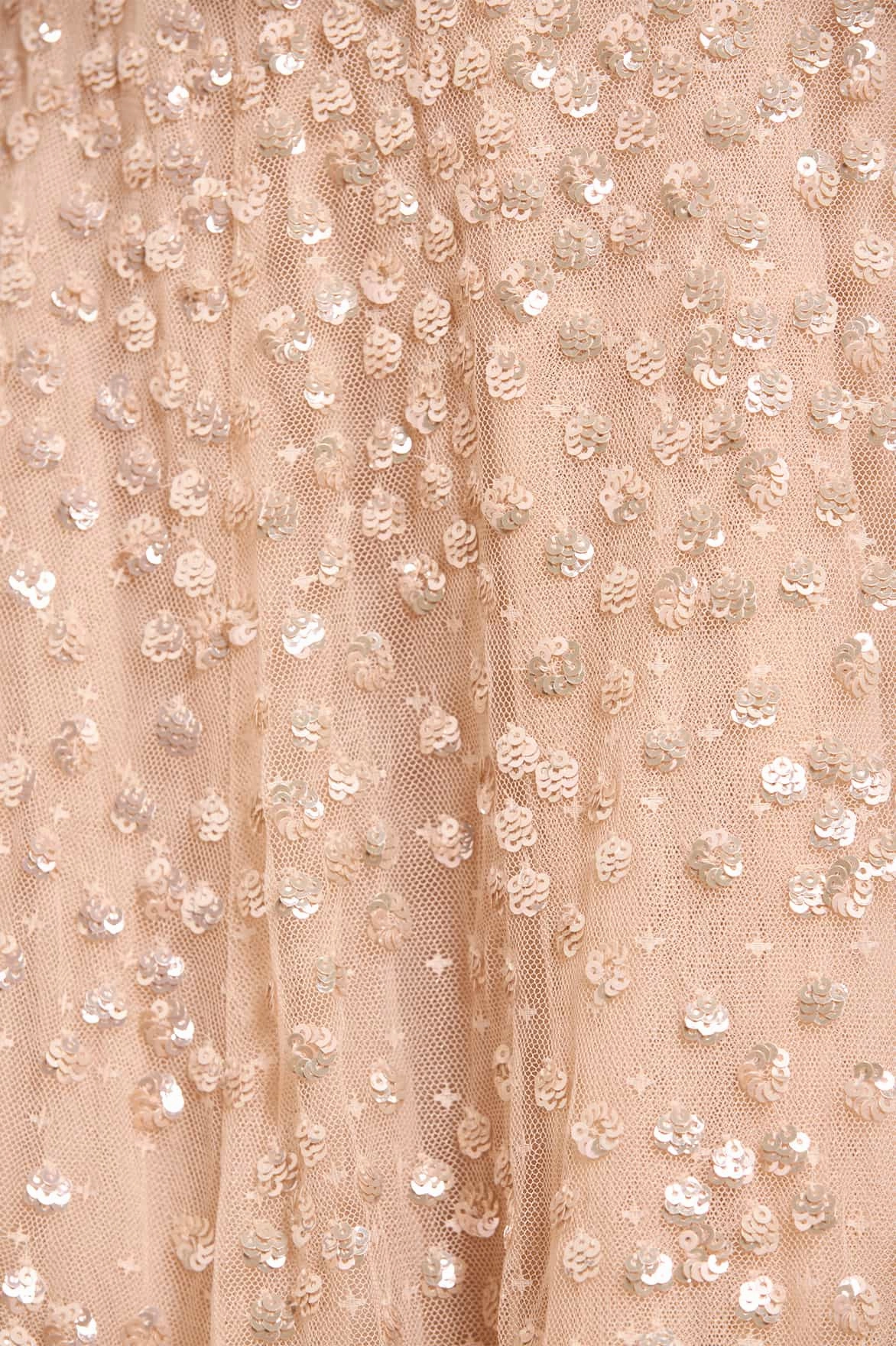 Non-Iron Skirt Flare Leila Dot V-Neck Cape Ankle Gown