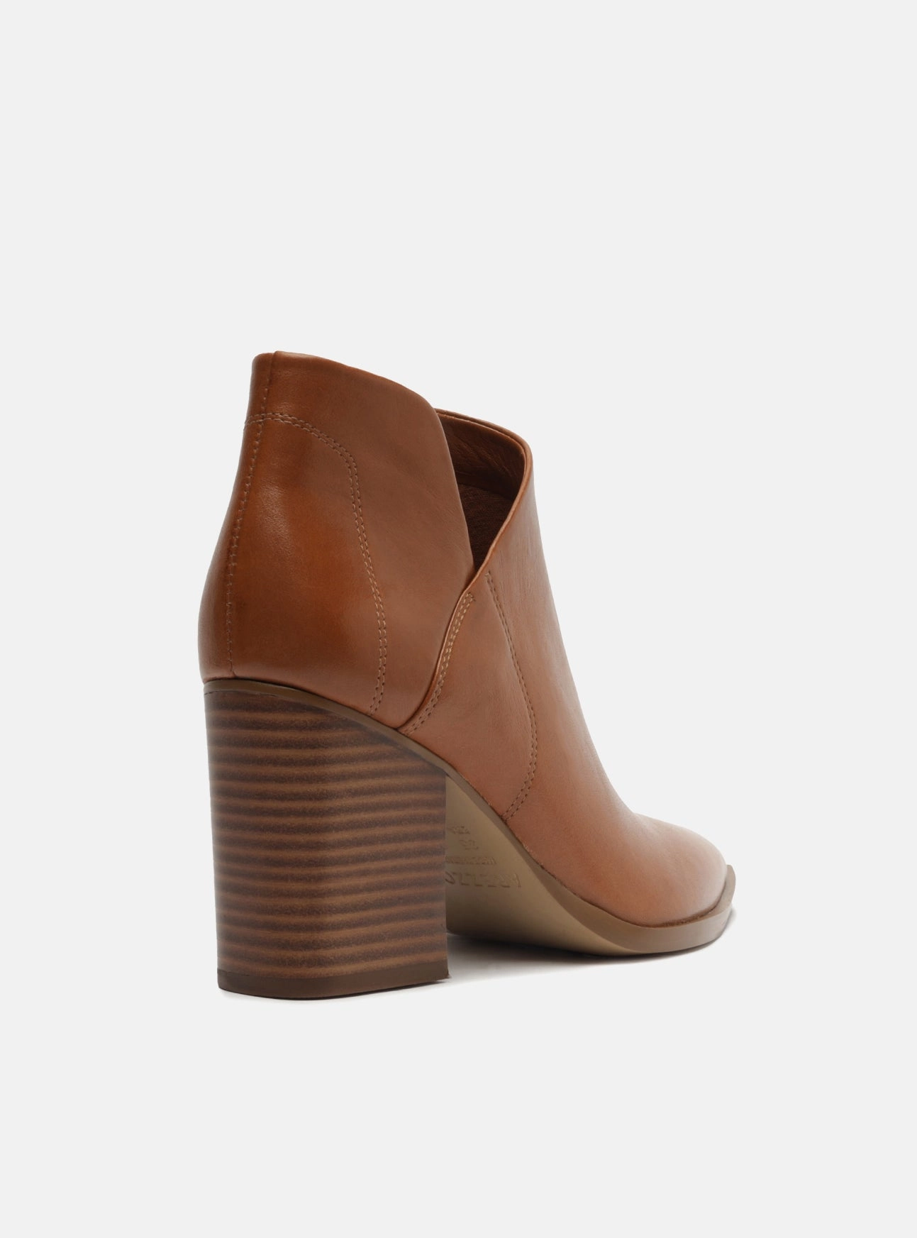 Cora Leather Block Ankle Boot Surfer Rubberized Traction Lugs