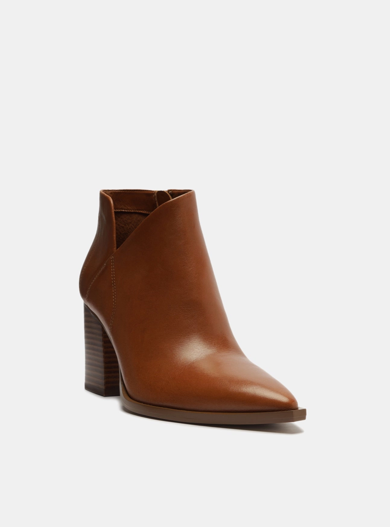 Stable Step Cora Leather Block Ankle Boot
