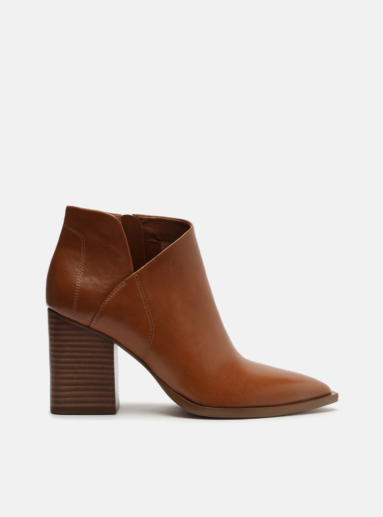 Cora Leather Block Ankle Boot All-Purpose Style