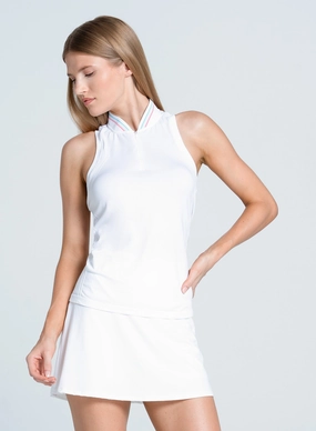 Seamless Textured Sleeveless Polo MoistureWickingTechnology MultiPocketDesign