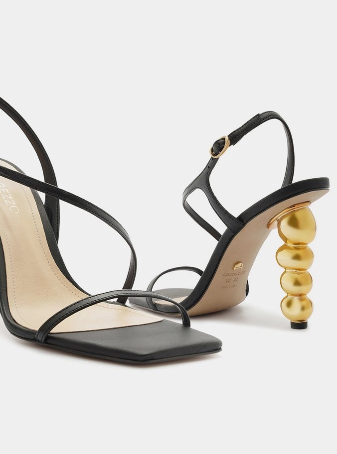 Blake Leather Geometric Sandal Multi Layer Cushioning