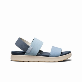 Summer Flip-flops Padded Heel Women's Elle Backstrap Sandal  |  Faded Denim/Skyway