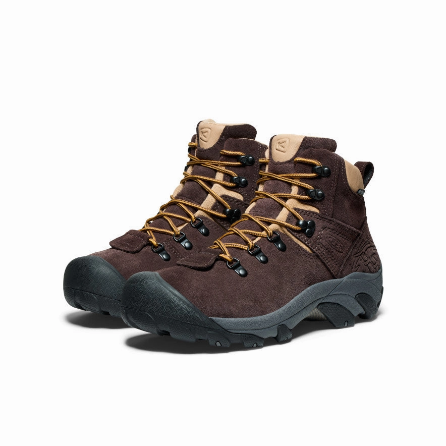 Men's Pyrenees Waterproof Hiking Boot x Mountain Research  |  Mountain Research Brown Feather Light Night Travel Mud Resistant Work Commute