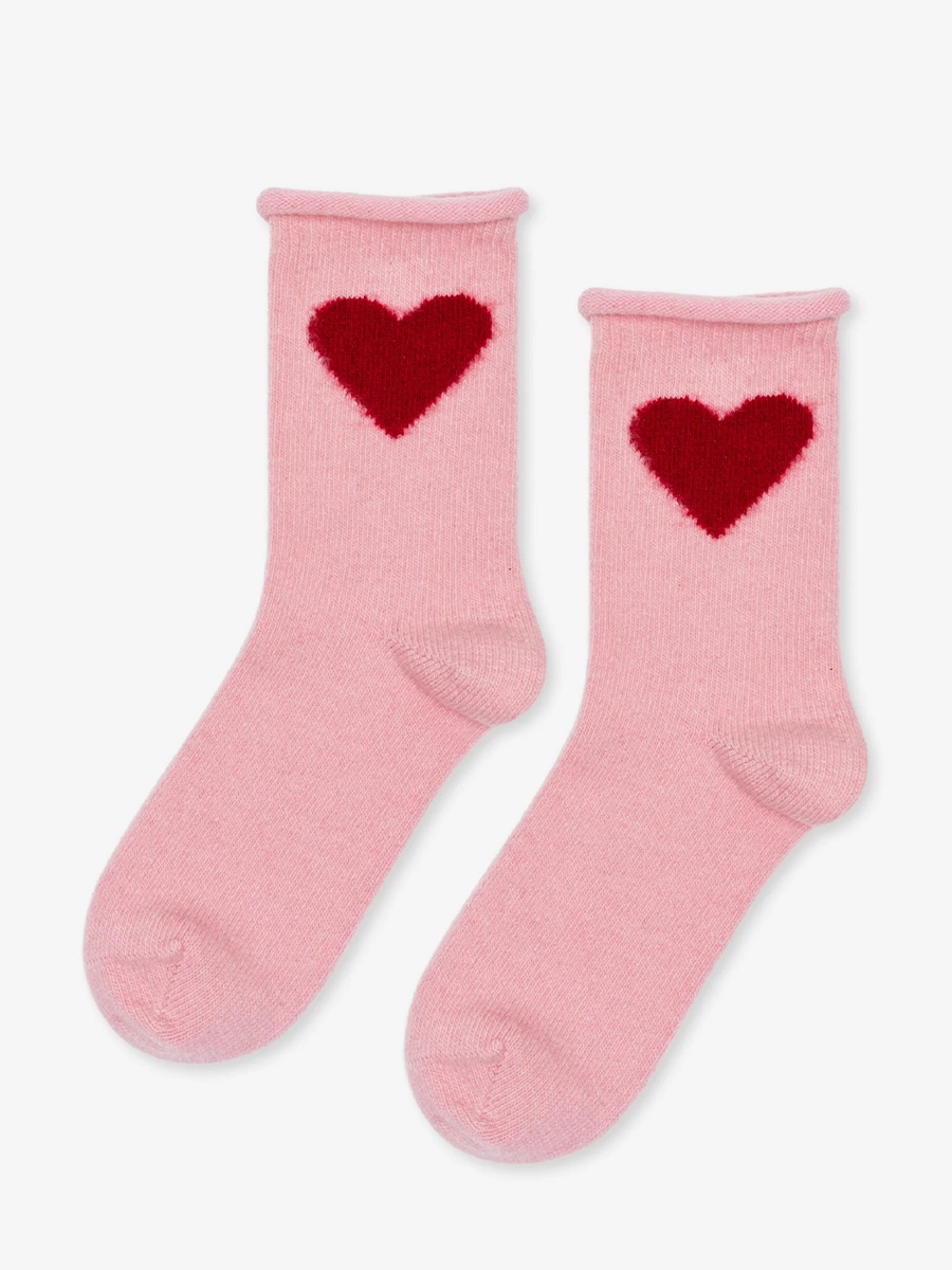 LOVE CASHMERE CREW SOCK Sustainable Material Blend RibbedCuff