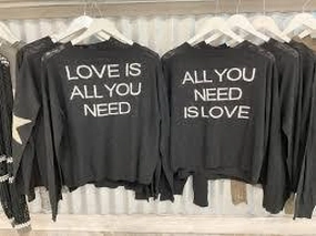 Stitchdrop All You Need Is Love Sweater FrayResistant Fabric Breathable Microfiber