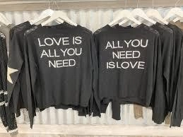 Stitchdrop All You Need Is Love Sweater FrayResistant Fabric Breathable Microfiber