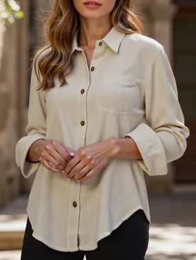 Long-sleeved coat with multiple buttons for women TumbleDryFriendlyMaterial FourWay Stretch