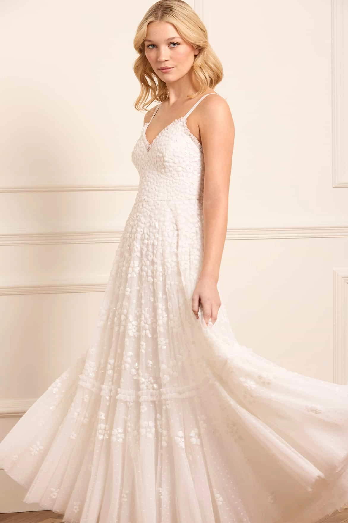 Maeva Cami Ankle Gown High-Neck Luxurious Feel