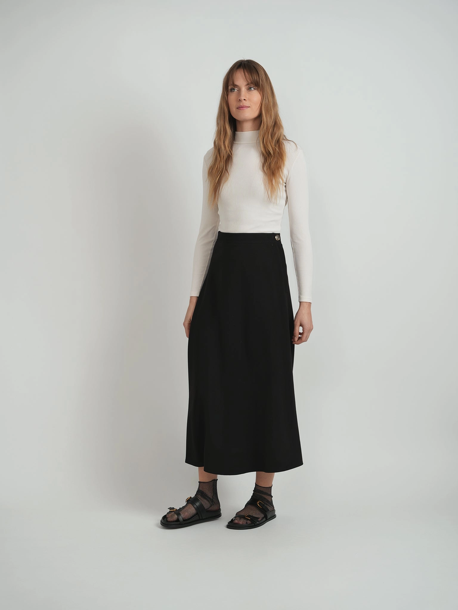 NYC Factory Black Skirt DW5M9185A Road Trip Outfit Mix