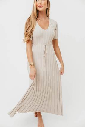 Oakley Ribbed Maxi Dress in Dusty Taupe - Bump Friendly *Final-Sale* Sculpted Form
