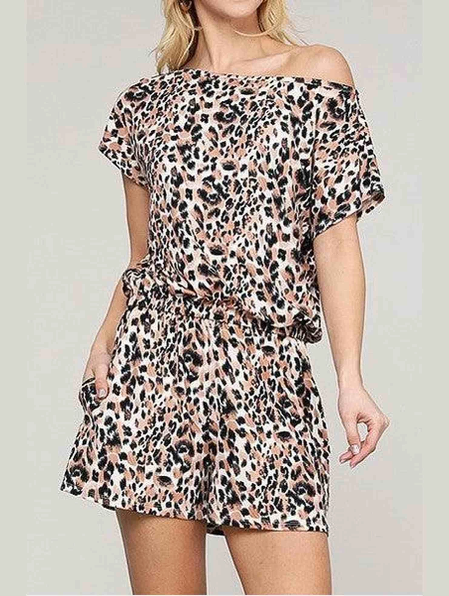 Everyday Worker Dance Athlete OFF SHOULDER ELASTIC WAIST ROMPER