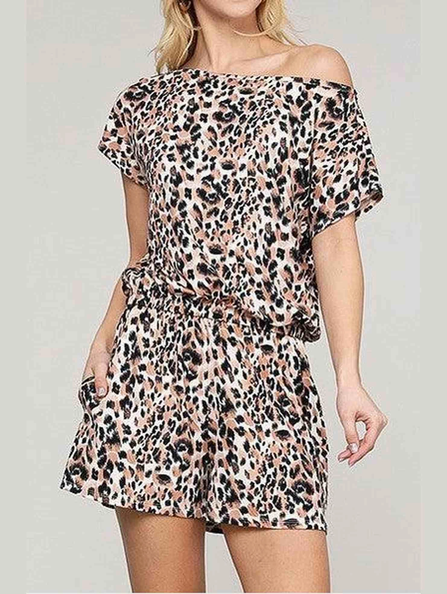 Picnic Vivid OFF SHOULDER ELASTIC WAIST ROMPER