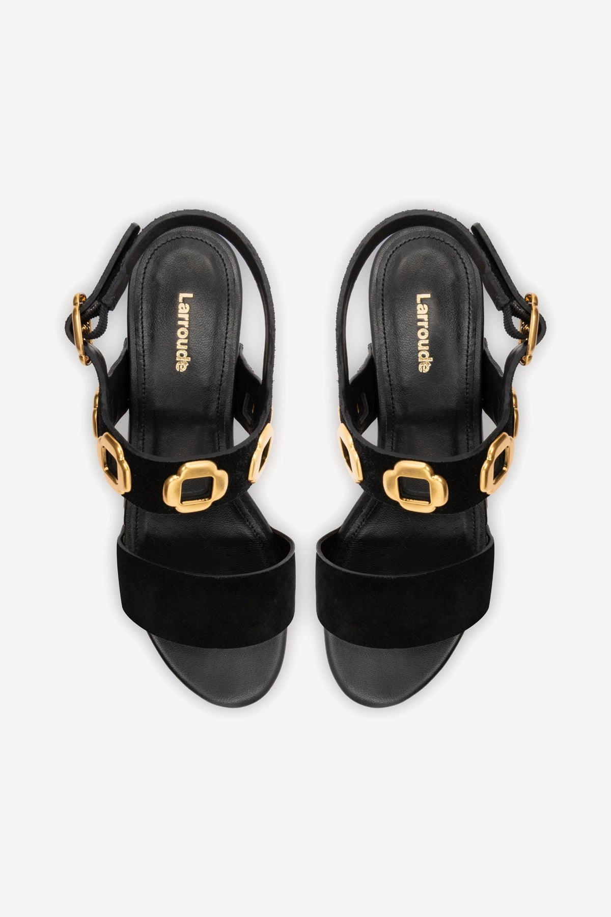 Miso Wooden Platform Sandal In Black Suede Memory Foam Standing All