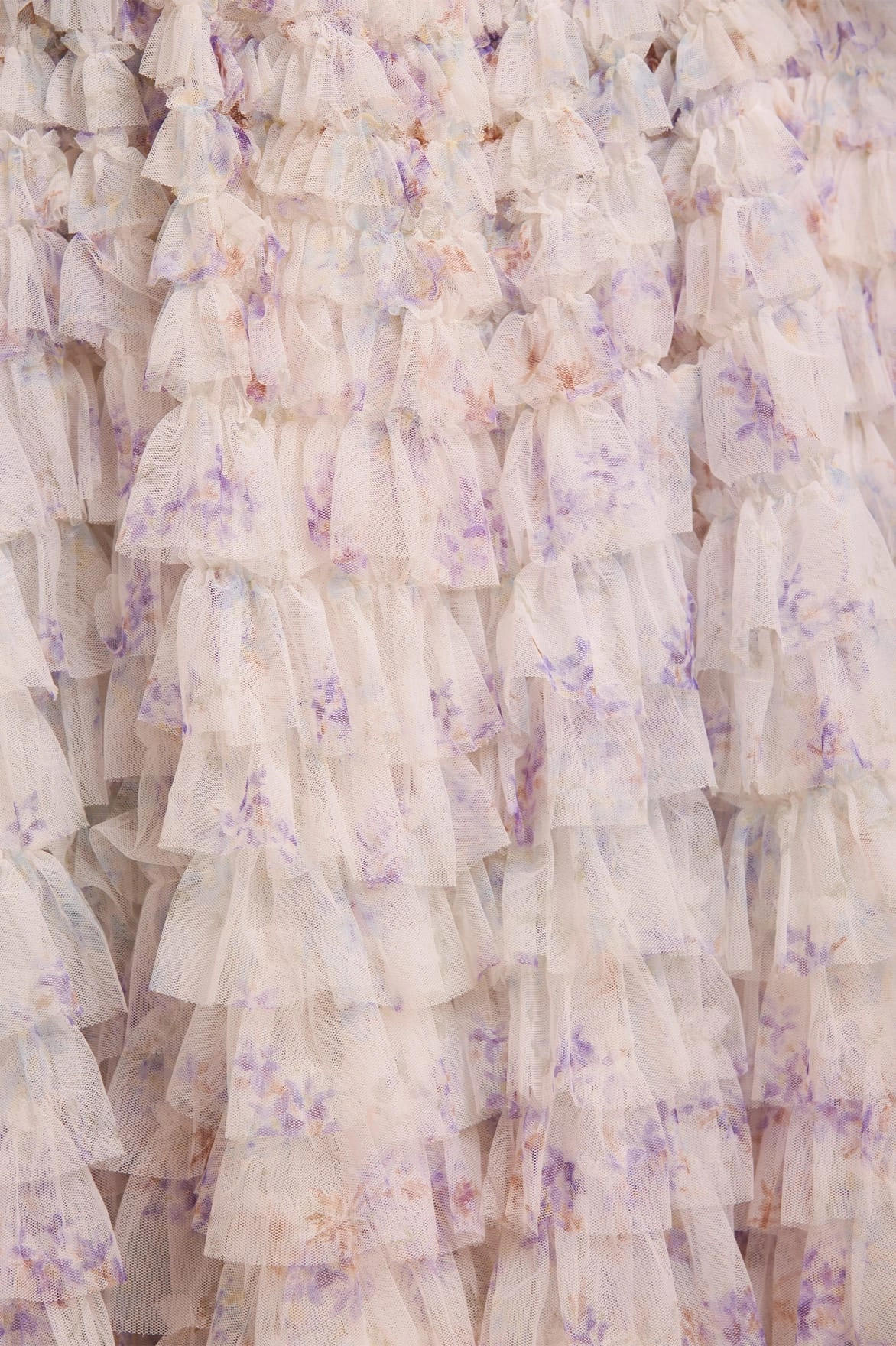 Fitted Cut Anti Pilling Treatment Ophelia Ditsy Hattie Ruffle Ankle Skirt