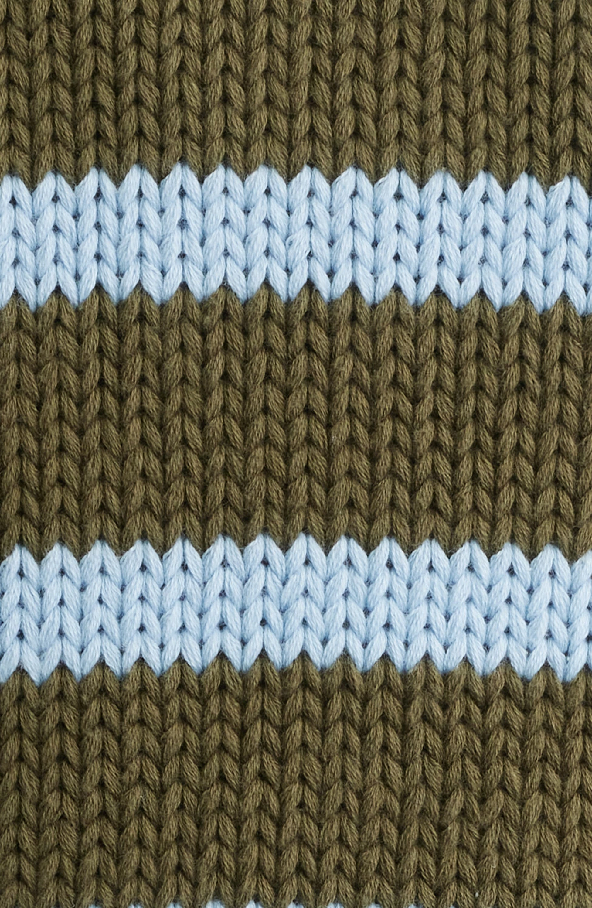 Ventilation Panel ElasticEdgeBinding Alise Sweater Olive Sky Stripe