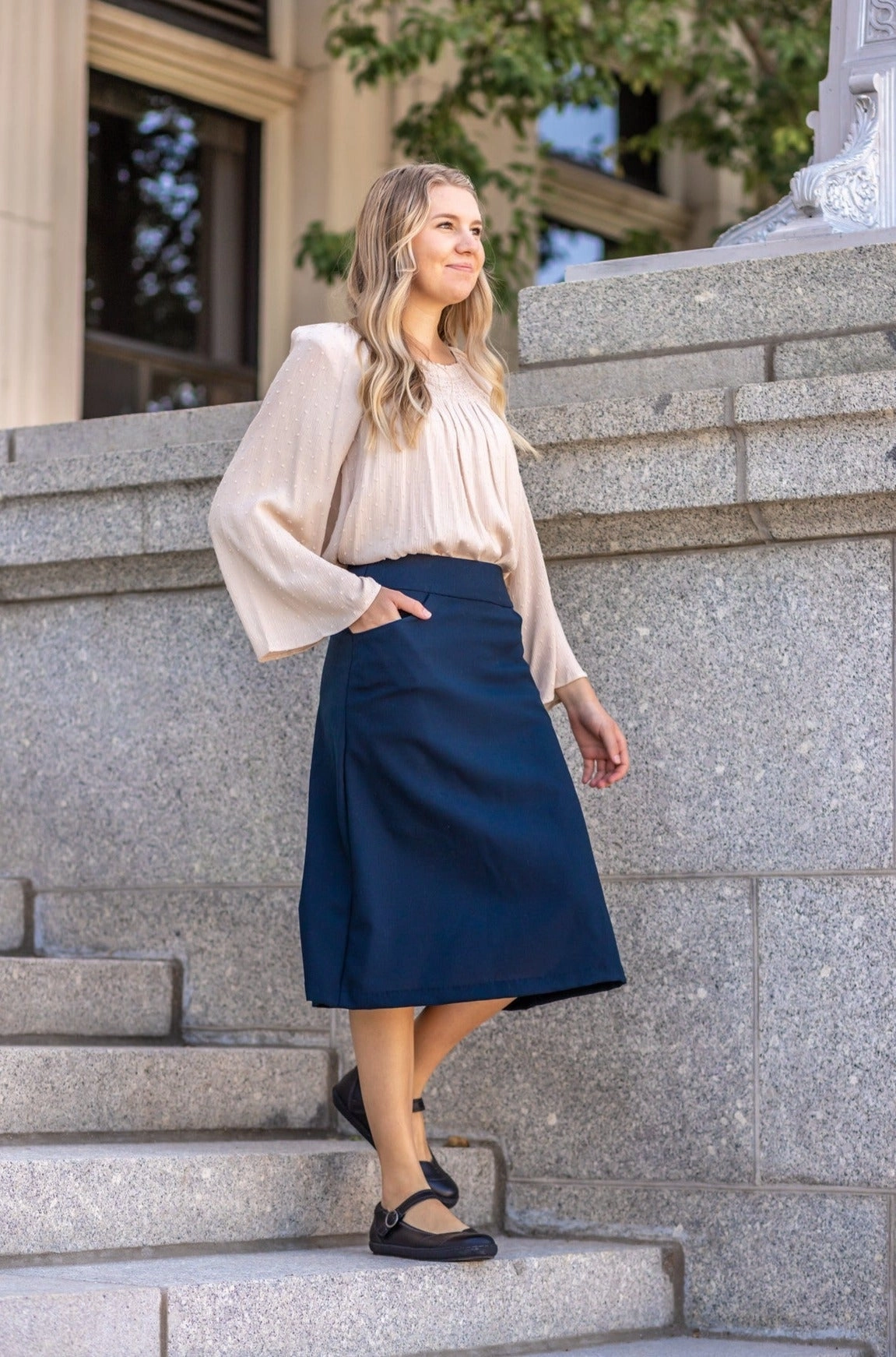 Mix Separates Jasmine Skirt Navy