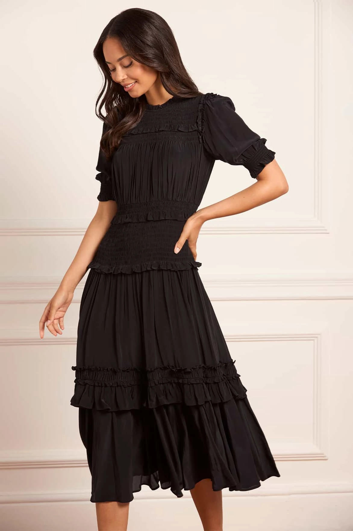 Emilia Crepe Ballerina Dress Glam Touch