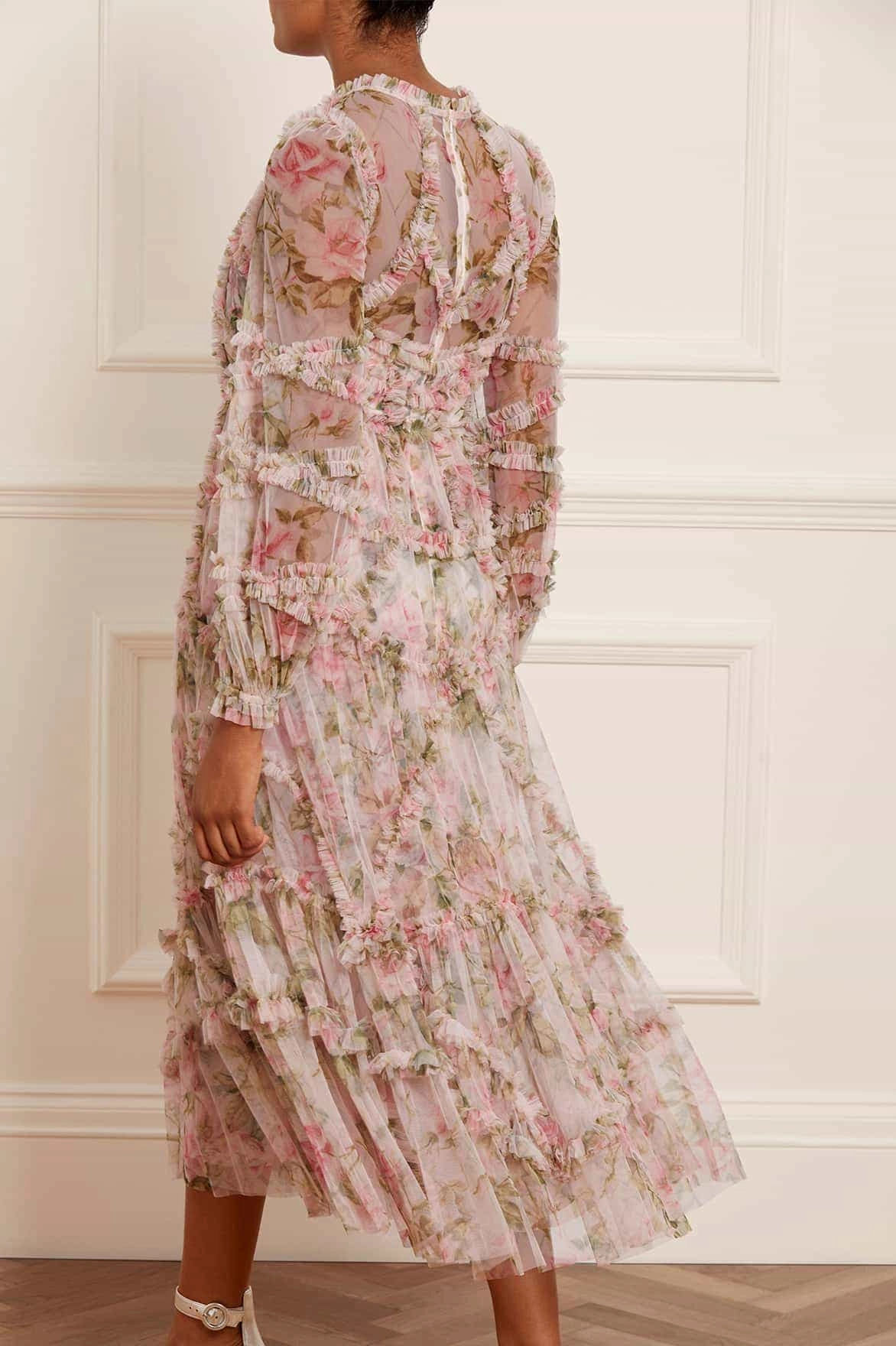 English Rose Diamond Ruffle Ballerina Dress Urban Ease