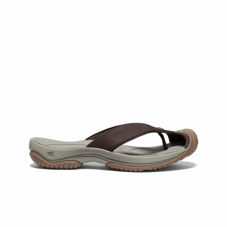 Instant Walk On Men's Waimea Leather Flip-Flop  |  Java/Plaza Taupe