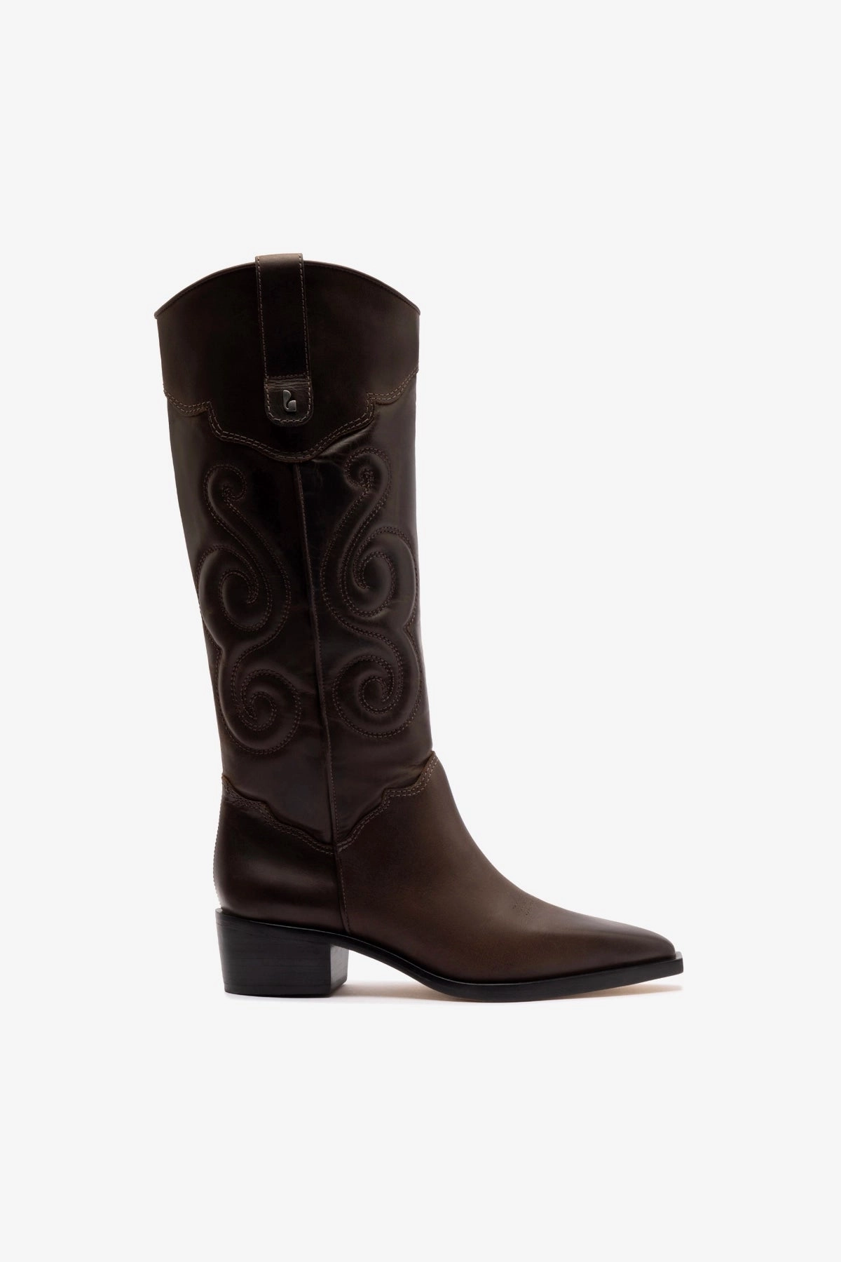 Paloma Boot In Brown Shadow Leather Concert Mood Torsional Stability System