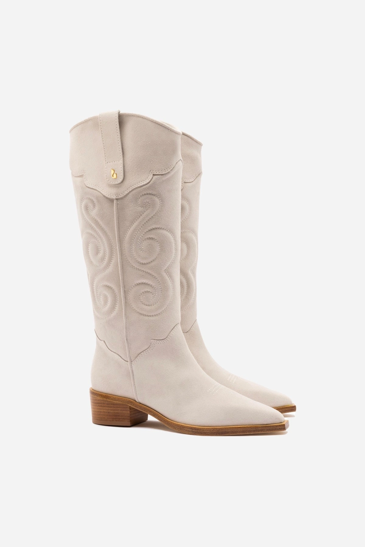 City Pace Paloma Boot In Mushroom Grey Suede