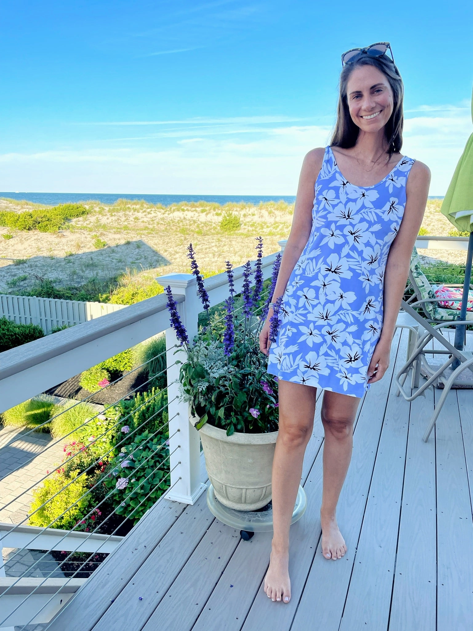 Bodycon-Fit Timeless Comfort Bali Tank Dress Hibiscus Lilac