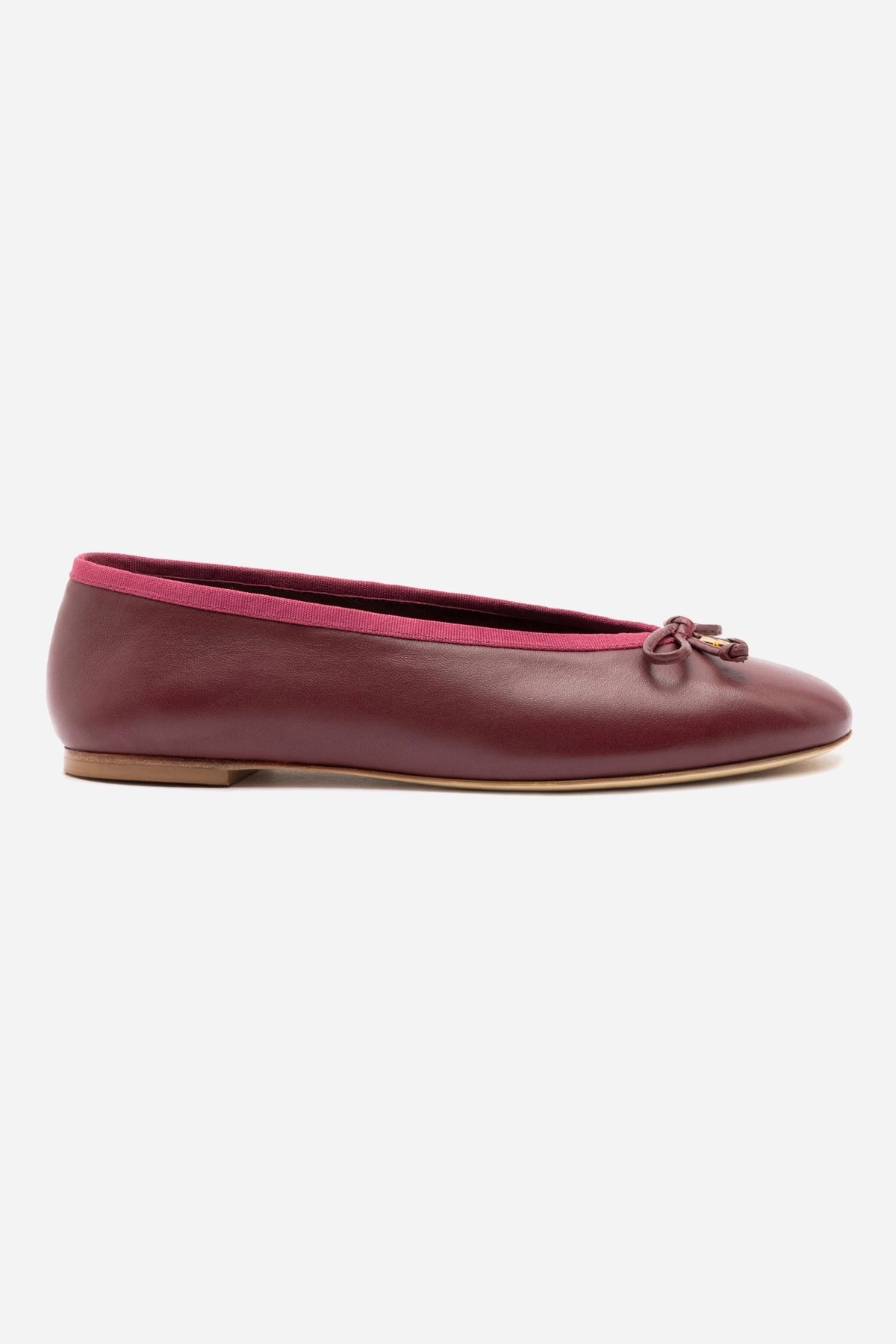 Pavlova Ballet Flat In Burgundy Leather Stable Step