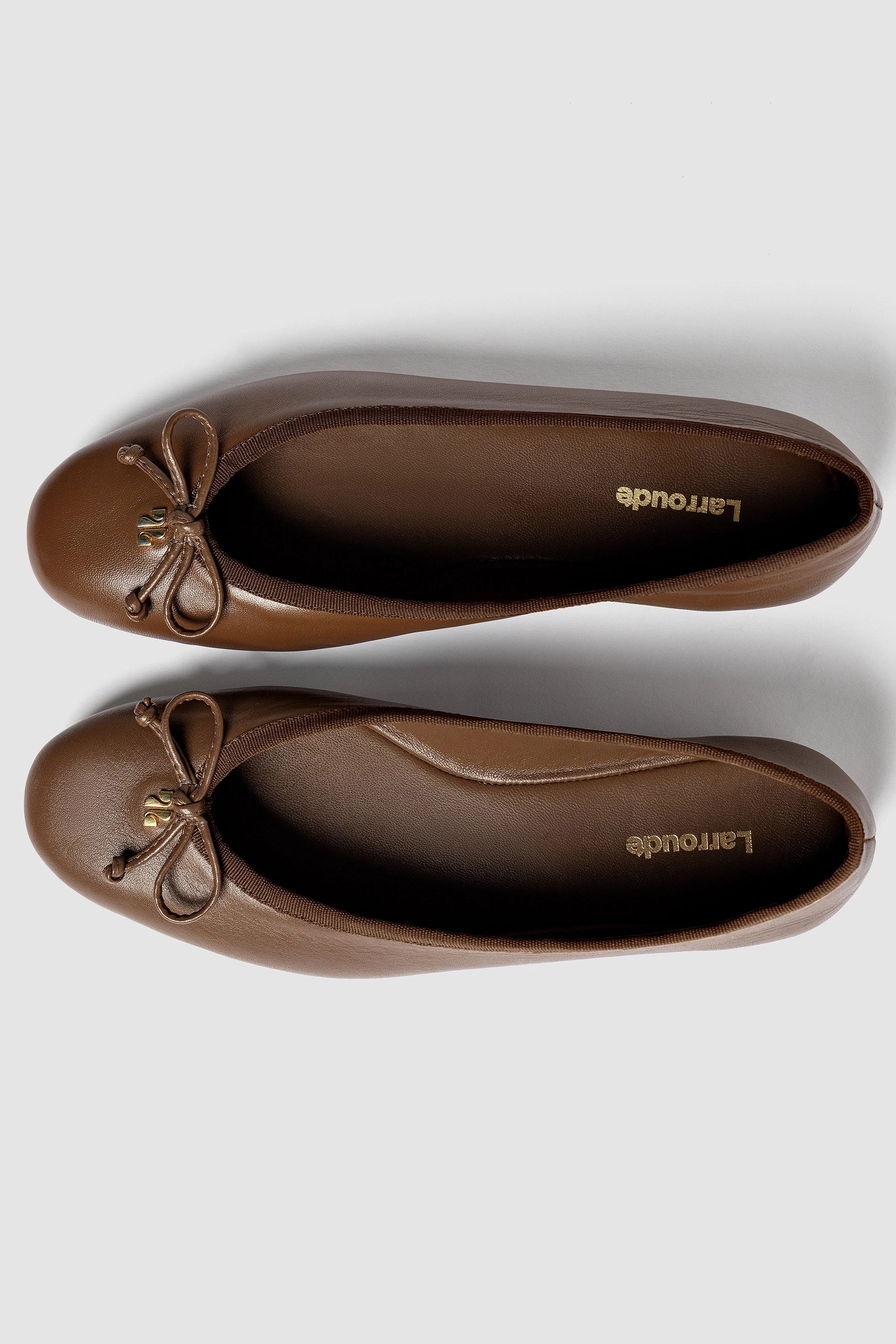 Pavlova Ballet Flat In Burnt Umber Leather Clear Glow Dive Gear
