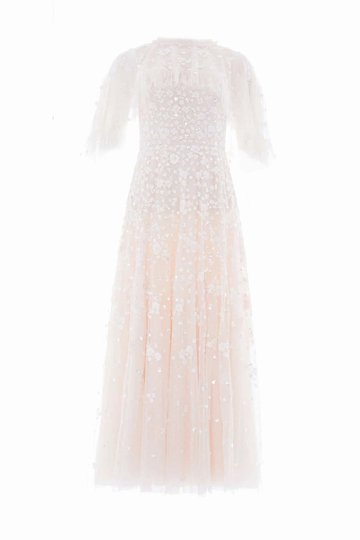 Dahlia Ditsy Short Cape Ankle Gown Hand-Wash