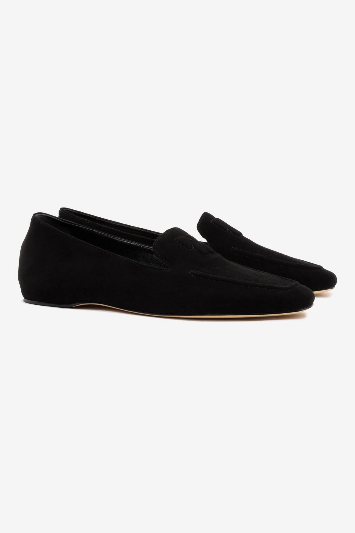 Penny Loafer In Black Suede Rolling Motion Support Heat Dissipating Insoles