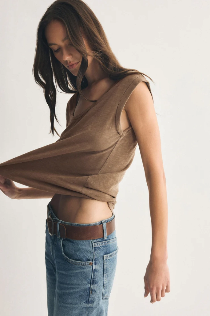 RollUpSleeves Per Diem Slub Tee by Z Supply