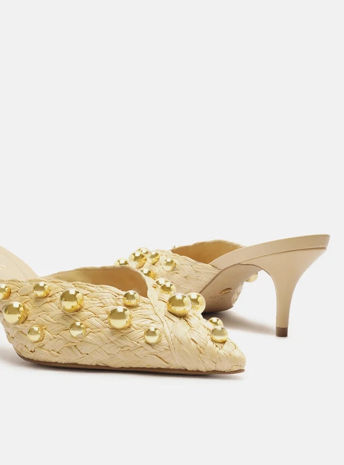 Gracie  Heel Mule Handmade