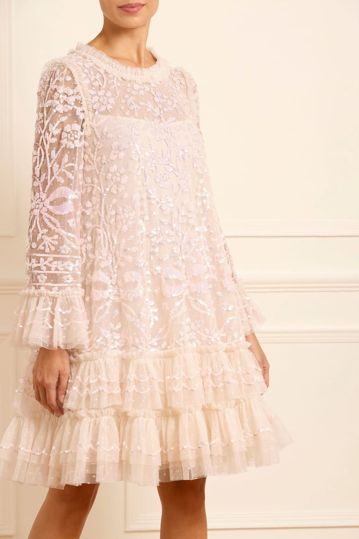 Beauty Zone Celia Long Sleeve Mini Dress