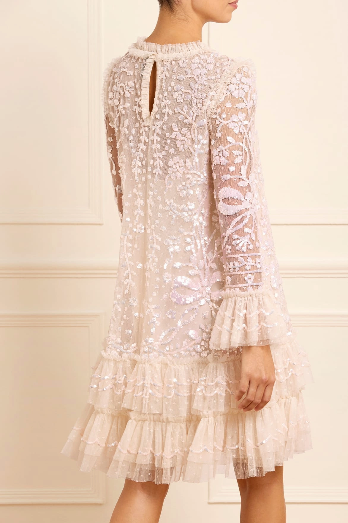 Celia Long Sleeve Mini Dress Patterned-Fabric