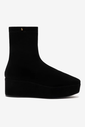Dani Flatform Boot In Black Suede All Comfort