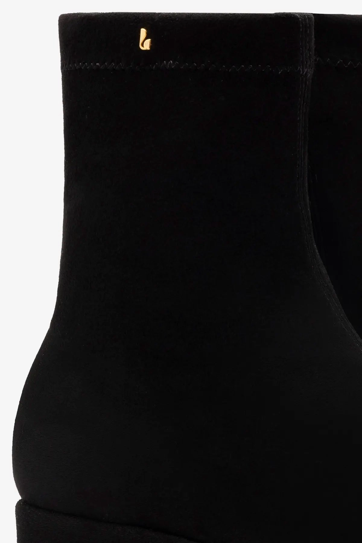 Dani Flatform Boot In Black Suede Garden Walk