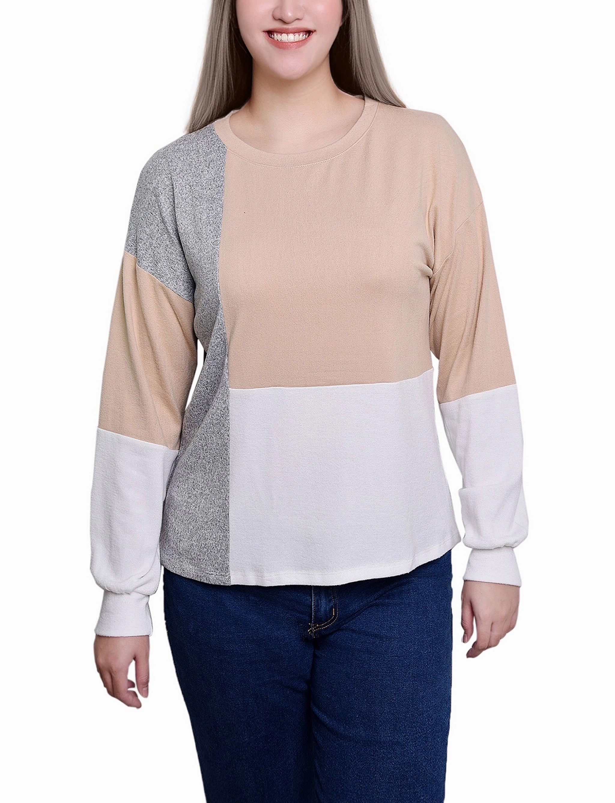 Petite Color-Blocked Top Winter Wardrobe
