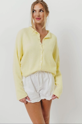 Piper Cardigan Top in Butter Thermal regulation WaterResistant