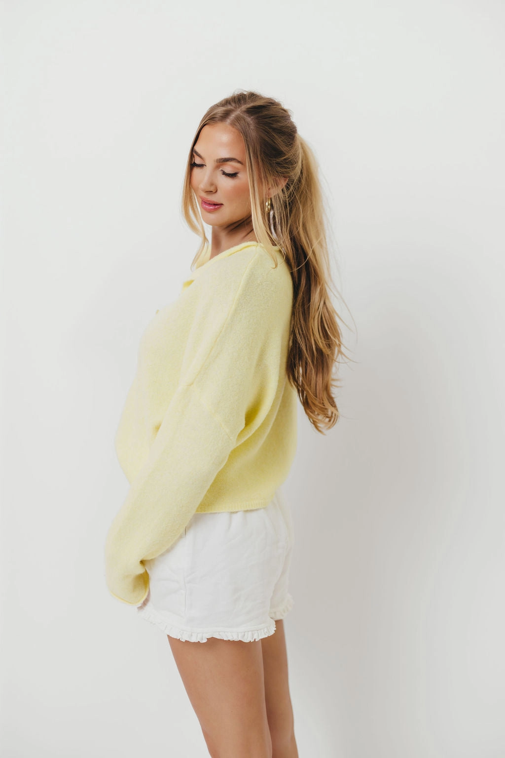Piper Cardigan Top in Butter AdjustableHem