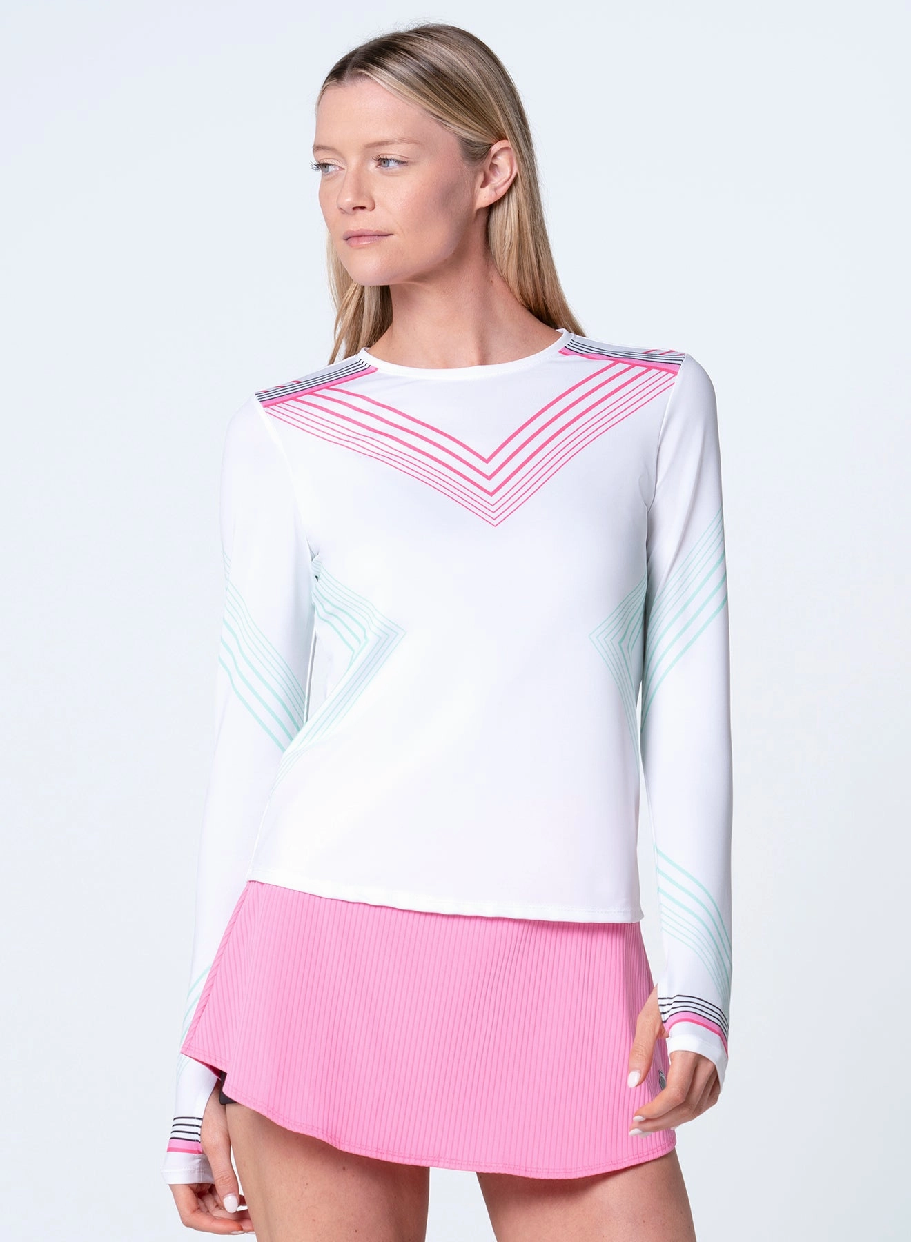 BoxySilhouette Pique Long Sleeve