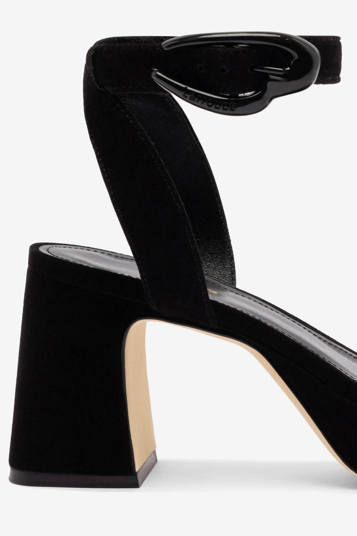 Block Walk Dolly Verona Low Sandal In Black Suede