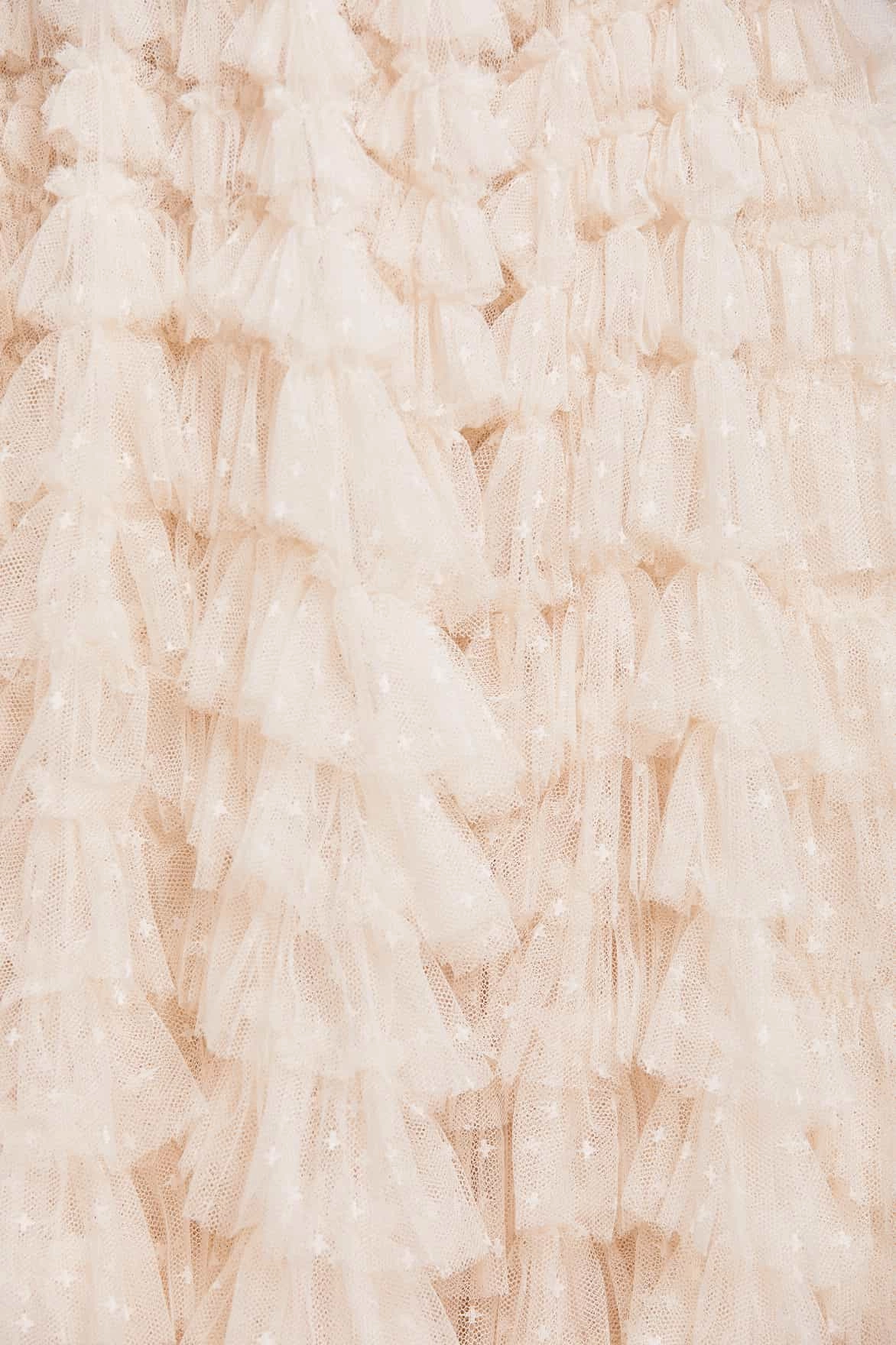 Hattie Ruffle Strapless Ankle Gown Smile Soft Timeless Trend