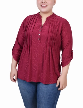 Plus Size 3/4 Roll Tab Pullover Top Eco Friendly Fabric NoTagLabel